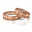 Zlaté snubní prsteny 2300 - Barva zlata: Růžové / Bílé, Typ kamene: Zirkon