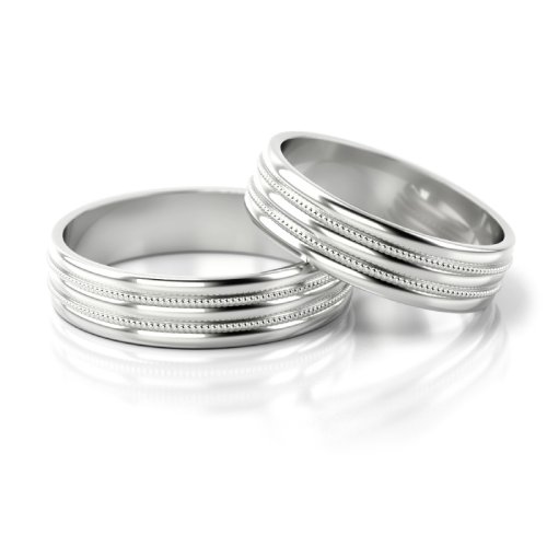 Zlaté snubní prsteny 2191 - Barva zlata: Bílé