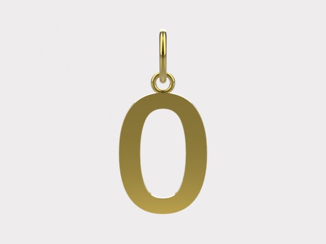 Zlatý přívěsek písmeno O