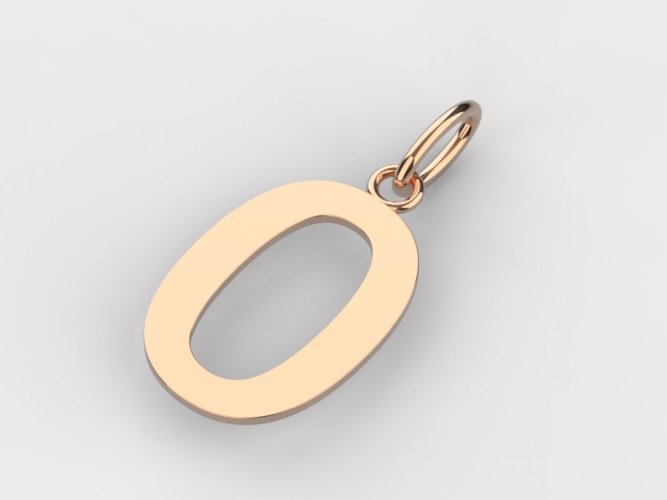Zlatý přívěsek písmeno O