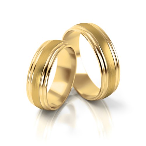 Zlaté snubní prsteny 2135 - Barva zlata: Bílé / Růžové