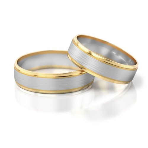 Zlaté snubní prsteny 2089 - Barva zlata: Bílé