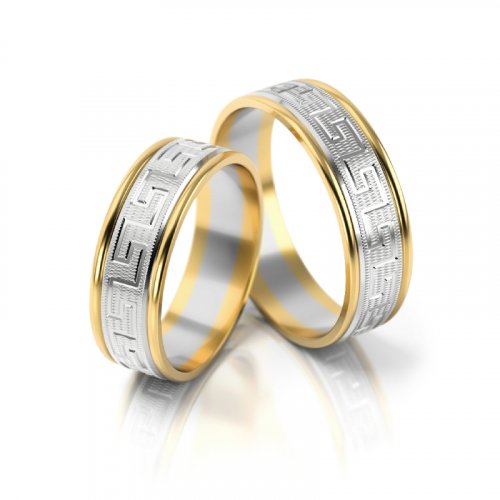 Zlaté snubní prsteny 2201 - Barva zlata: Žluté / Růžové