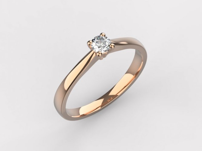 Zlatý zásnubní prsten 370