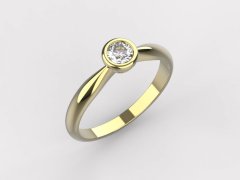 Zlatý zásnubní prsten 363
