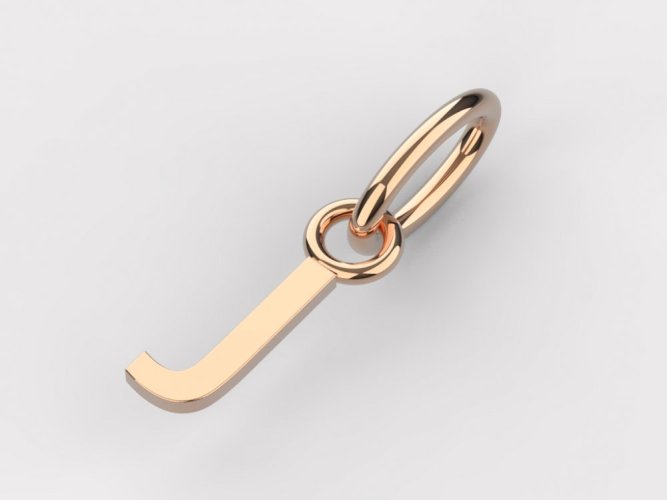 Zlatý přívěsek písmeno J