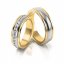 Zlaté snubní prsteny 3083 - Barva zlata: Žluté / Bílé, Typ kamene: Zirkon