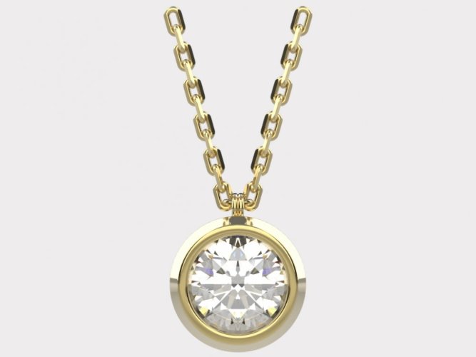 Dámský zlatý náhrdelník 012 - Barva zlata: Žluté, Typ kamene: Zirkon