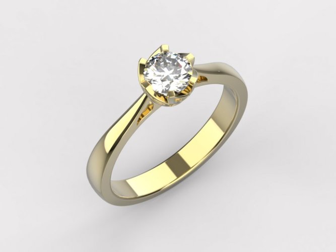 Zlatý zásnubní prsten 122