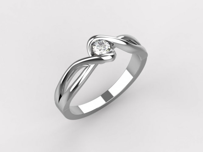 Zlatý zásnubní prsten 356