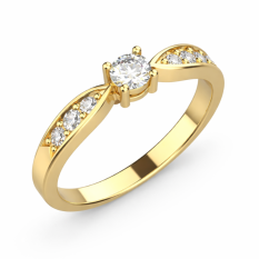 Zlatý zásnubní prsten 196