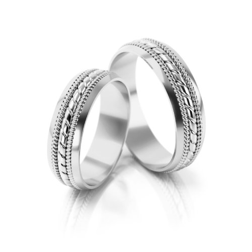 Zlaté snubní prsteny 3069 - Barva zlata: Bílé / Žluté