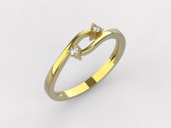 Zlatý zásnubní prsten 821