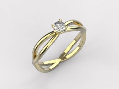 Zlatý zásnubní prsten 348