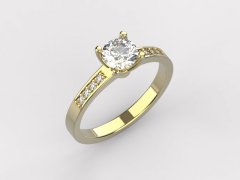 Zlatý zásnubní prsten 388