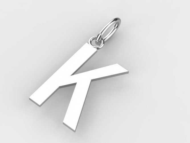 Zlatý přívěsek písmeno K