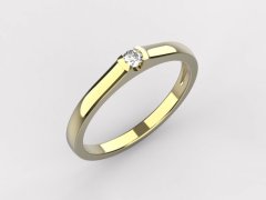 Zlatý zásnubní prsten 752