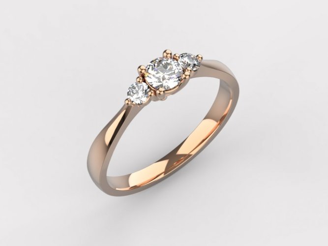 Zlatý zásnubní prsten 366