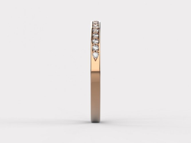 Dámský zlatý prsten 013 - Barva zlata: Růžové, Typ kamene: Briliant