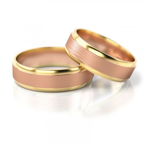 Zlaté snubní prsteny 2136 - Barva zlata: Bílé / Žluté