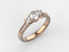 Zlatý zásnubní prsten 312