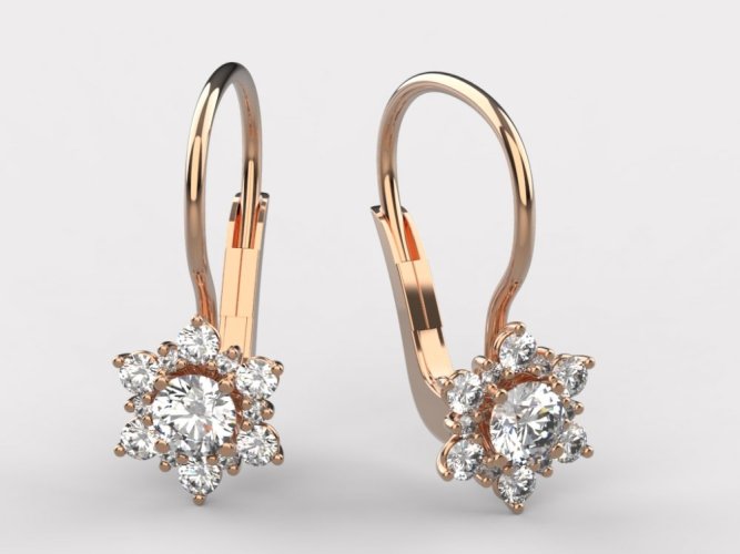 Dámské zlaté náušnice 011