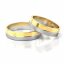 Zlaté snubní prsteny 2121 - Barva zlata: Žluté / Bílé