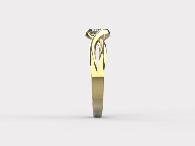 Zlatý zásnubní prsten 356