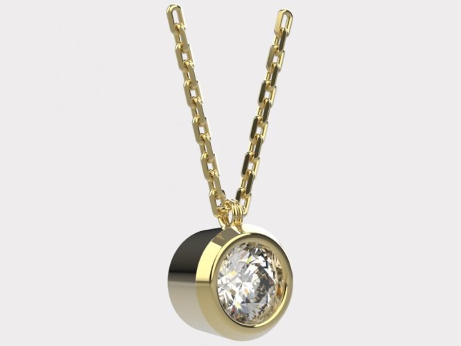 Dámský zlatý náhrdelník 012 - Barva zlata: Růžové, Typ kamene: Briliant