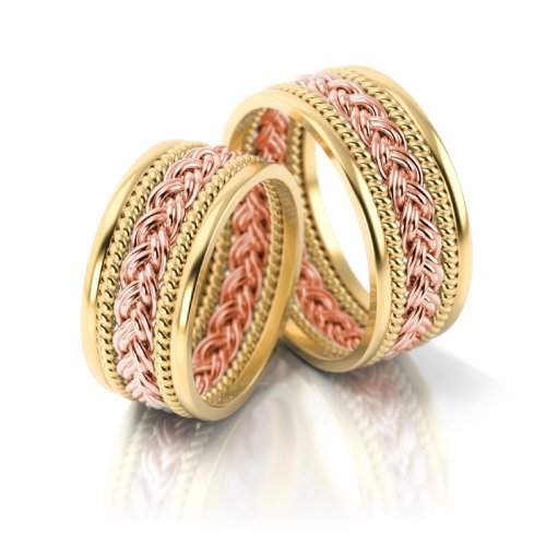 Zlaté snubní prsteny 3007 - Barva zlata: Bílé