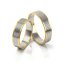 Zlaté snubní prsteny 2186 - Barva zlata: Bílé