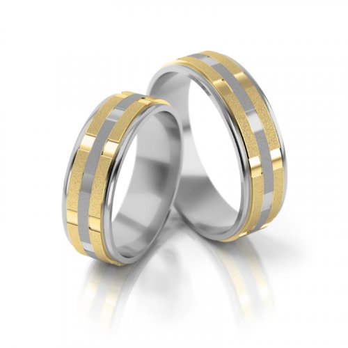 Zlaté snubní prsteny 3090 - Barva zlata: Žluté / Růžové