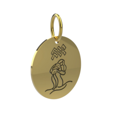 Zlatý přívěsek znamení Vodnář