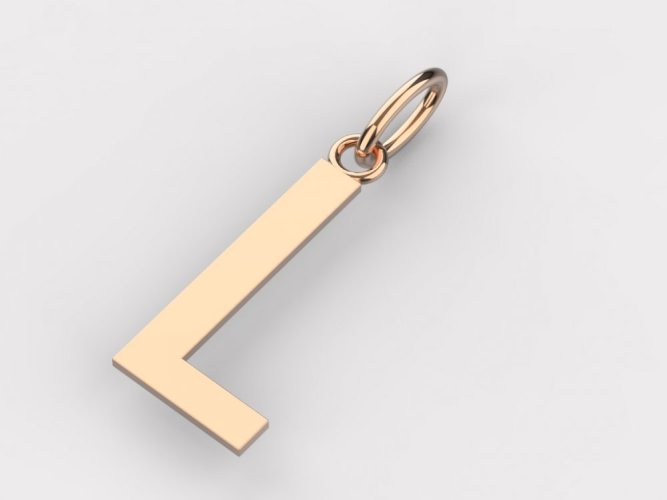Zlatý přívěsek písmeno L