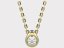 Dámský zlatý náhrdelník 013 - Barva zlata: Bílé, Typ kamene: Briliant