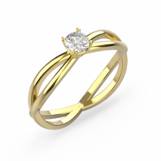 Zlatý zásnubní prsten 348