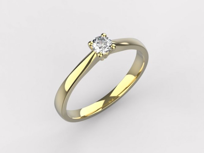 Zlatý zásnubní prsten 370