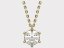 Dámský zlatý náhrdelník 018 - Barva zlata: Bílé, Typ kamene: Zirkon