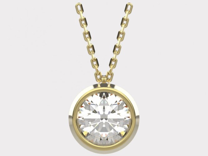 Dámský zlatý náhrdelník 012 - Barva zlata: Žluté, Typ kamene: Zirkon