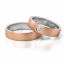 Zlaté snubní prsteny 3249 - Barva zlata: Růžové / Žluté, Typ kamene: Moissanit