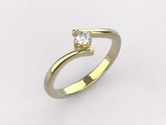 Zlatý zásnubní prsten 519