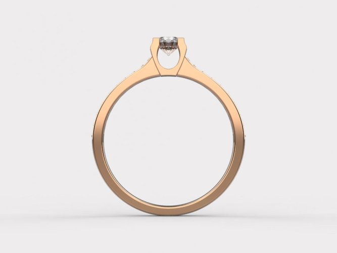 Zlatý zásnubní prsten 059