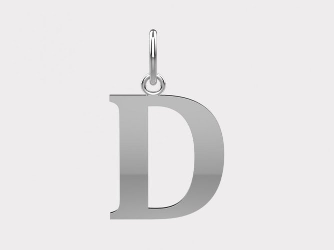 Zlatý přívěsek písmeno D