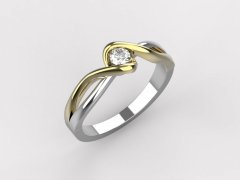 Zlatý zásnubní prsten 356R