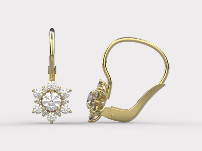 Dámské zlaté náušnice 011