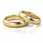 Zlaté snubní prsteny 3274 - Barva zlata: Růžové, Typ kamene: Moissanit