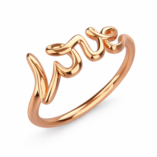 Dámský zlatý prsten Love 756