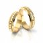 Zlaté snubní prsteny 3068 - Barva zlata: Žluté / Bílé