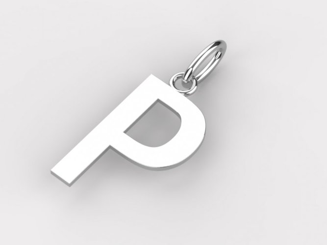 Zlatý přívěsek písmeno P