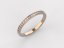 Dámský zlatý prsten 013 - Barva zlata: Růžové, Typ kamene: Moissanit